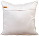 Ivory & White Throw Pillows On Bed Beehive 20"x20" Leather, Invisible White