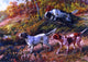 Edmond H Osthaus Three Setters on Point - 18" x 27" Premium Canvas Print