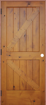 Interior 2 Panel V-Groove Reversible Handing Pre-hung Door Kit, 30x80