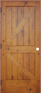 Interior 2 Panel V-Groove Reversible Handing Pre-hung Door Kit, 30x80