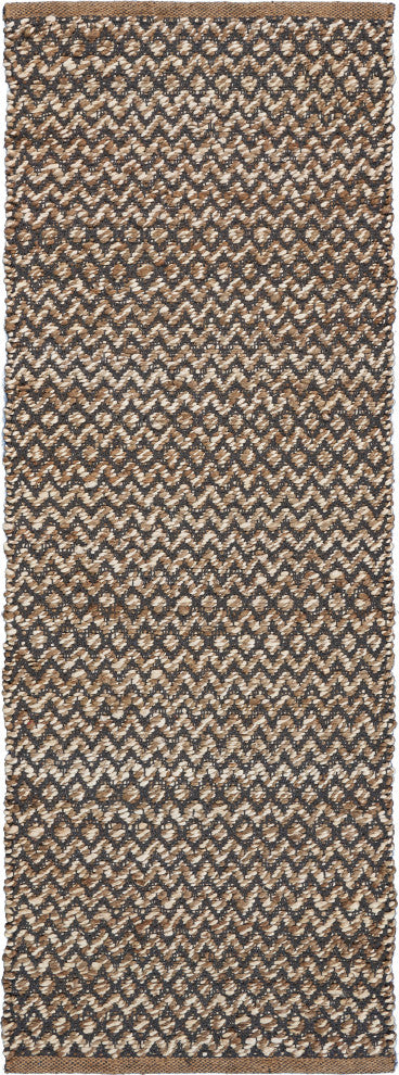 Reversible Deep Gray Chevron Runner