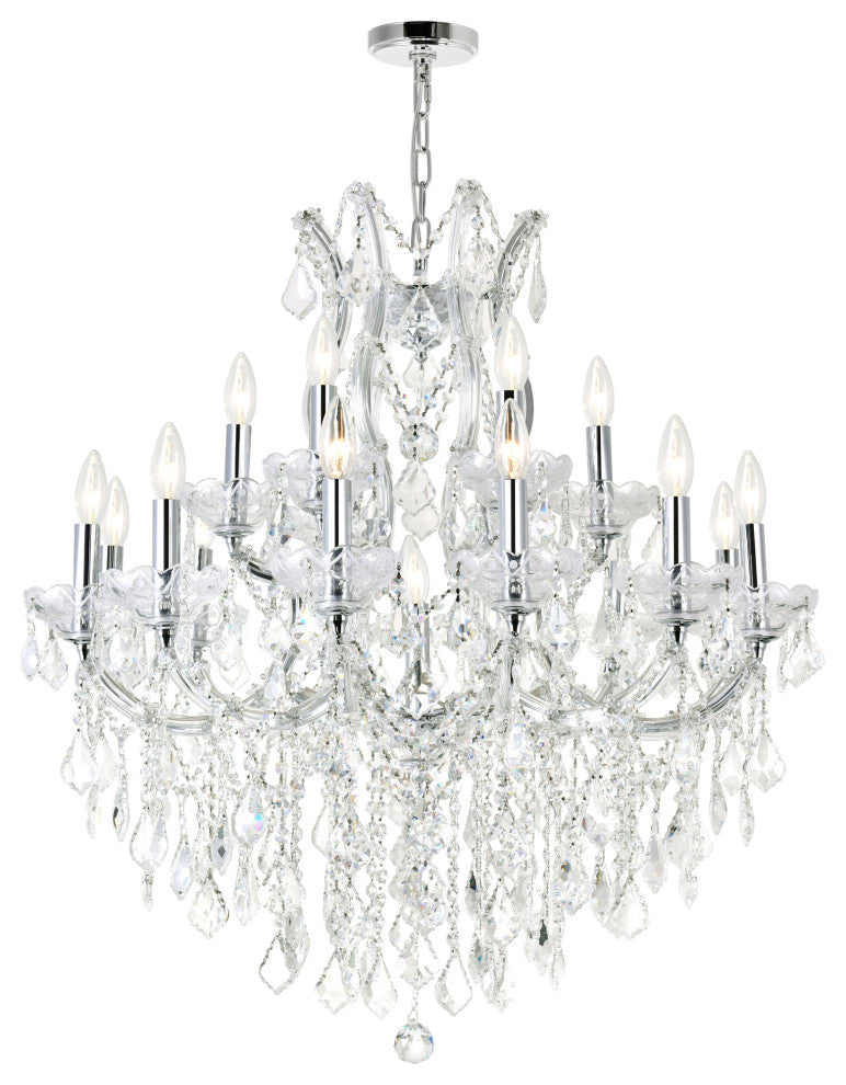 Maria Theresa 19 Light Up Chandelier With Chrome Finish