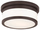 Livex 65501-07 2-Light Bronze Ceiling Mount, Bronze
