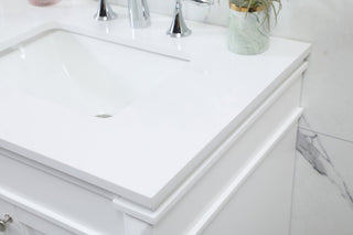 Home Living 21" Transitional White-Light Bathroom Vanity