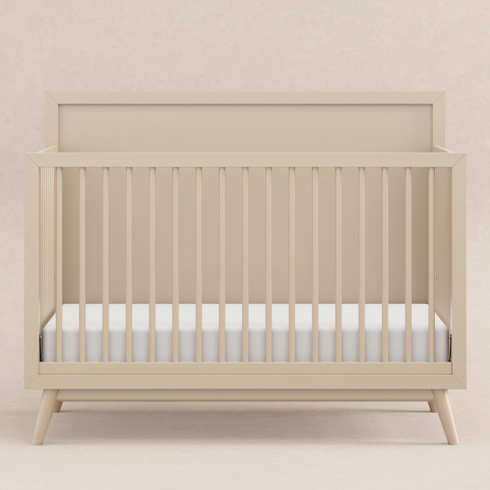 Palma 4-in-1 Convertible Crib With Toddler Bed Conversion Kit, Taupe