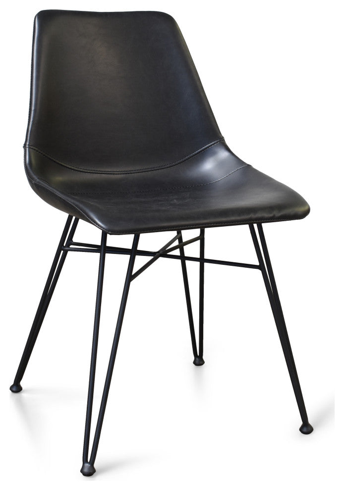 Oda Dining Chair, Charcoal Black, Set of 2