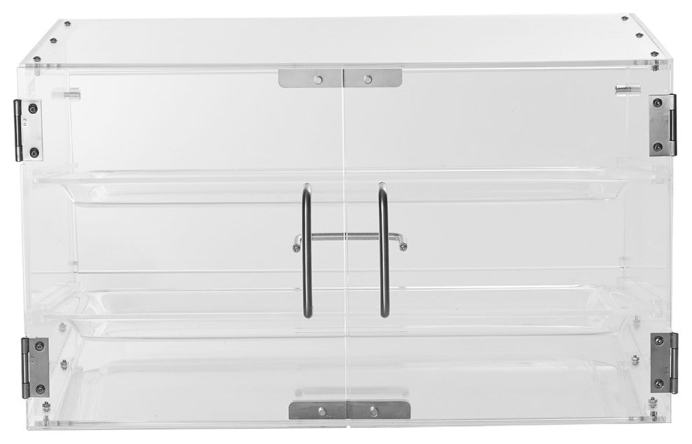 VEVOR 2-Tier Acrylic Bakery Display Case Countertop Donut Pastry Case Rear Door