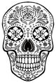 "Sugar Skull Coloring I" Digital Paper Print by Janelle Penner, 30"x42"