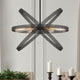 6-Light Unique Globe Pendant, Classic Black/Brass Dust