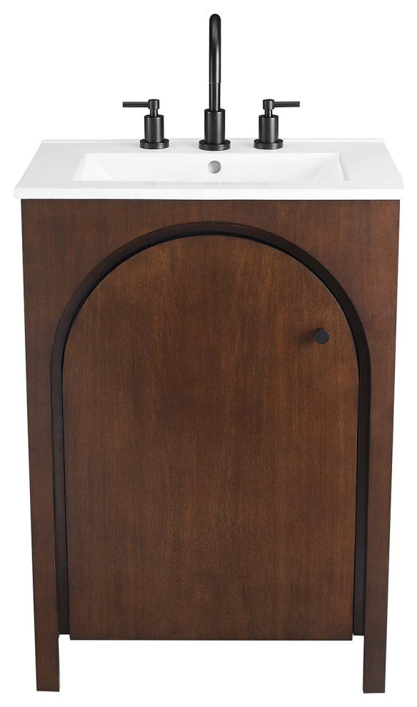 Appia 24" Bathroom Vanity - Walnut White