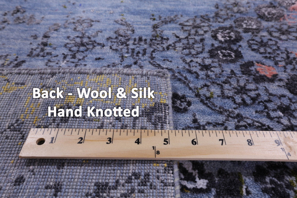 2' 1 X 2' 6" Square Modern Hand Knotted Wool & Silk Rug - Q13744