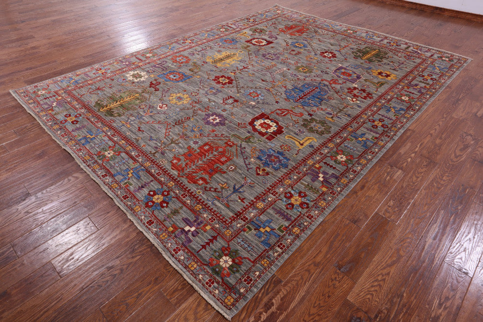Handmade Persian Fine Serapi Rug 8' 10" X 12' 1" - Q12440