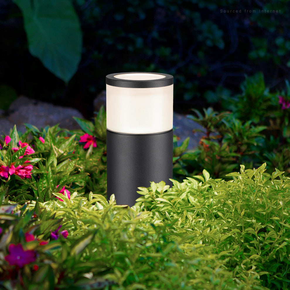 Leonlite Stille 8-Pack 5W Waterproof LED Pathway Light, Matte Black, 4000k Cool White