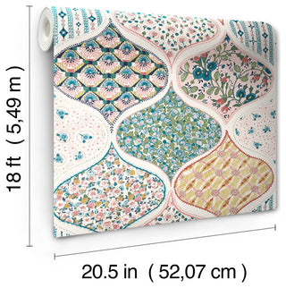 Warm Multi Pippa Peel & Stick Wallpaper