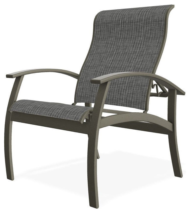 Belle Isle Sling Adjustable Outdoor Dining Chair, Anchor/Storm