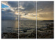 "Cloudy Australian Seashore in Sydney" Metal Wall Art, 3 Panels, 36"x28"