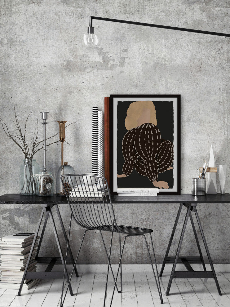 "Happy Mind Happy Life" Framed Painting Print, 8x12