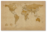 'Antique World Map' Canvas Art by Michael Tompsett