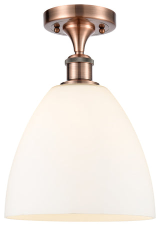 Innovations 516-1C-AC-GBD-91 1 Light Semi-Flush Mount, Antique Copper