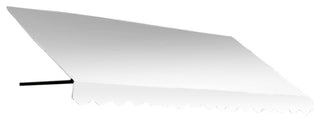 Awntech 3' Dallas Retro Acrylic Fabric Fixed Awning, White