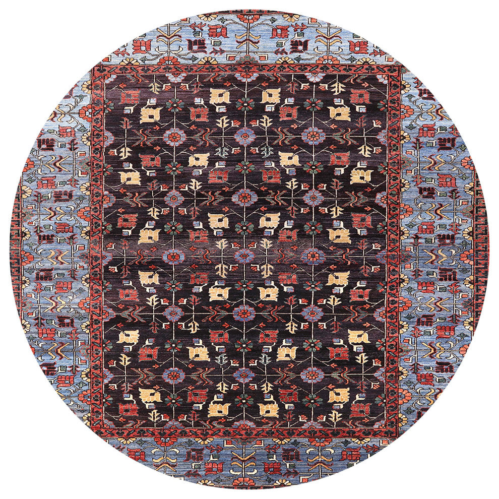 Ahgly Company Indoor Round Mid-Century Modern Area Rugs, 3' Round