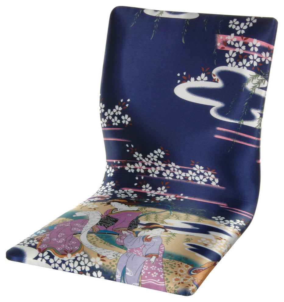 Tatami Meditation Backrest Chair, Indigo Geisha