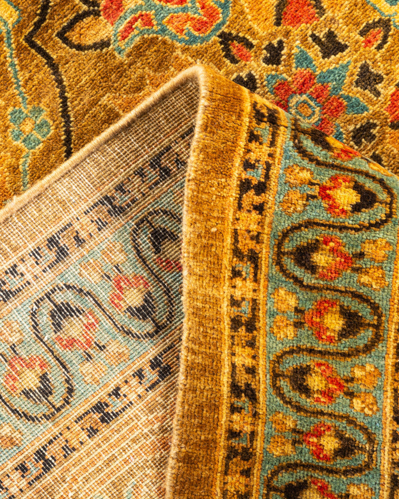 Mogul, One-of-a-Kind Hand-Knotted Area Rug Yellow, 6'1"x8'10"