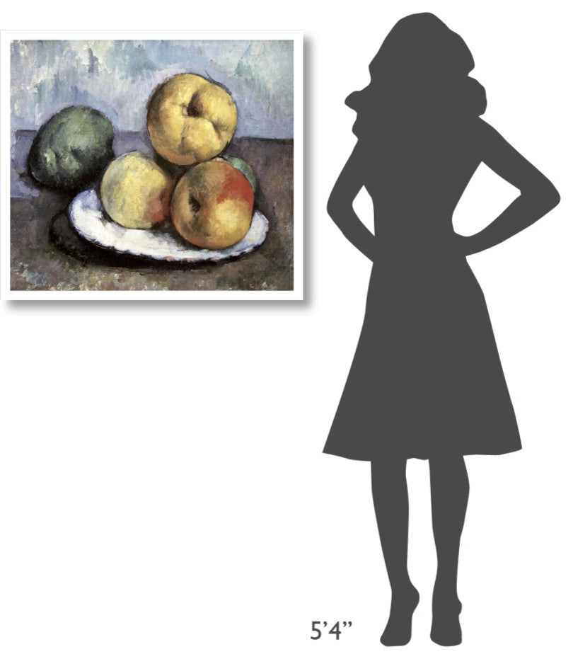 "Still Life with Apples & Peaches" Digital Paper Print by Paul Cezanne, 32"x29"
