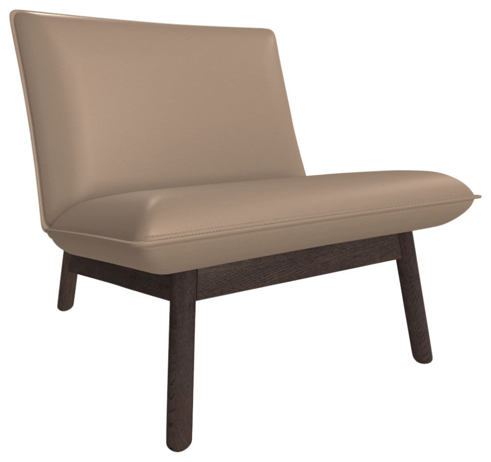 Cantor Leather Lounge Chair, Finish Shown: Ebony, Leather Shown: Marcona