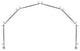 Fabritio 13/16" 6-Sided Bay Window Curtain Rod, Satin Nickel