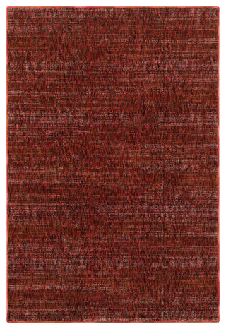 Oriental Weavers Atlas Collection Red/ Rust Solid Indoor Area Rug 1'10"X3'2"