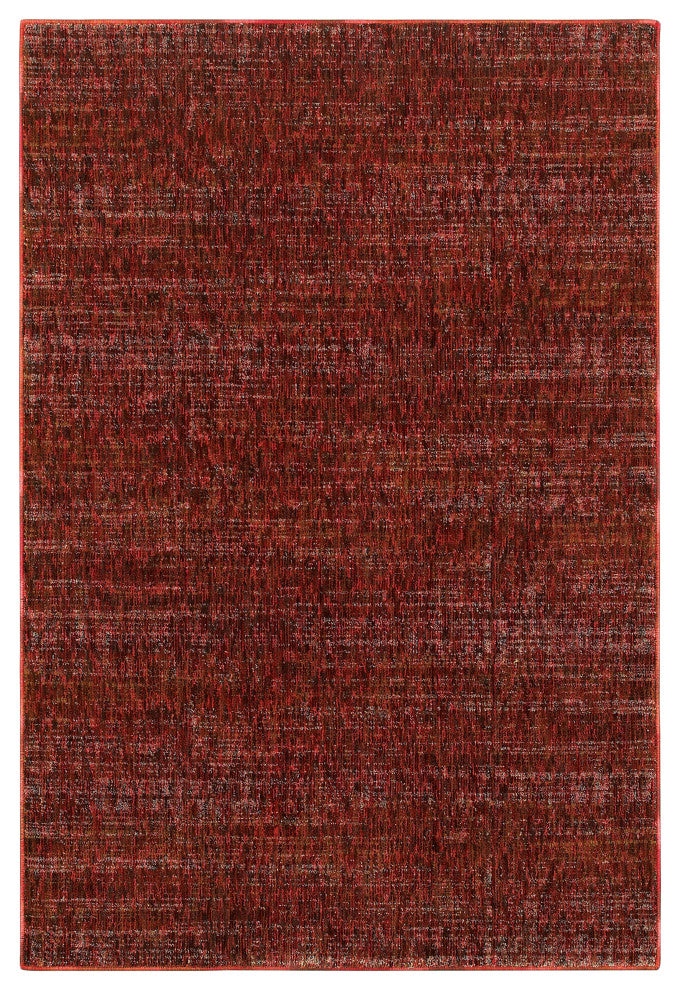 Oriental Weavers Atlas Collection Red/ Rust Solid Indoor Area Rug 1'10"X3'2"