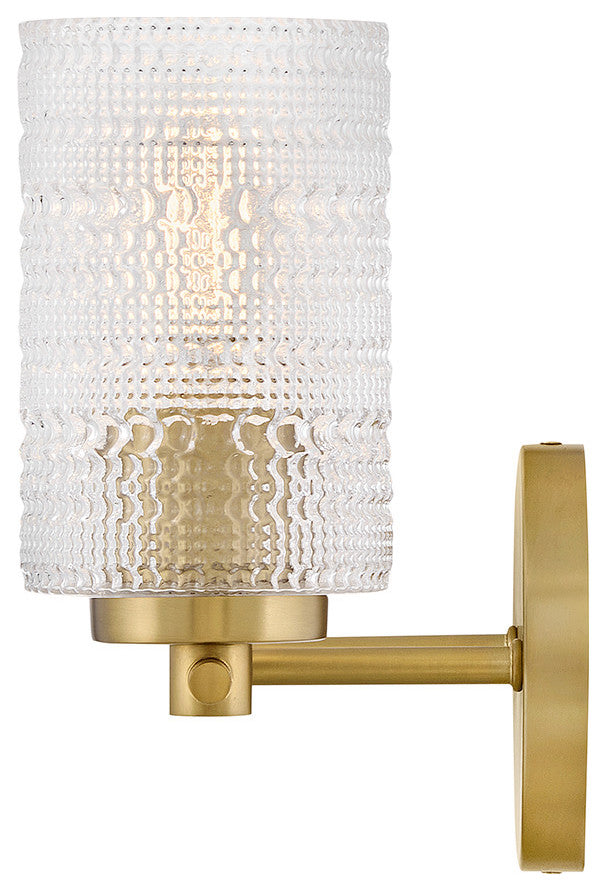 Lark Mabel Small Two Light Vanity, Lacquered Brass
