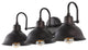 Frisco Farmhouse Industrial Iron LED Vanity, Oil Rubbed Bronze, 3-Light