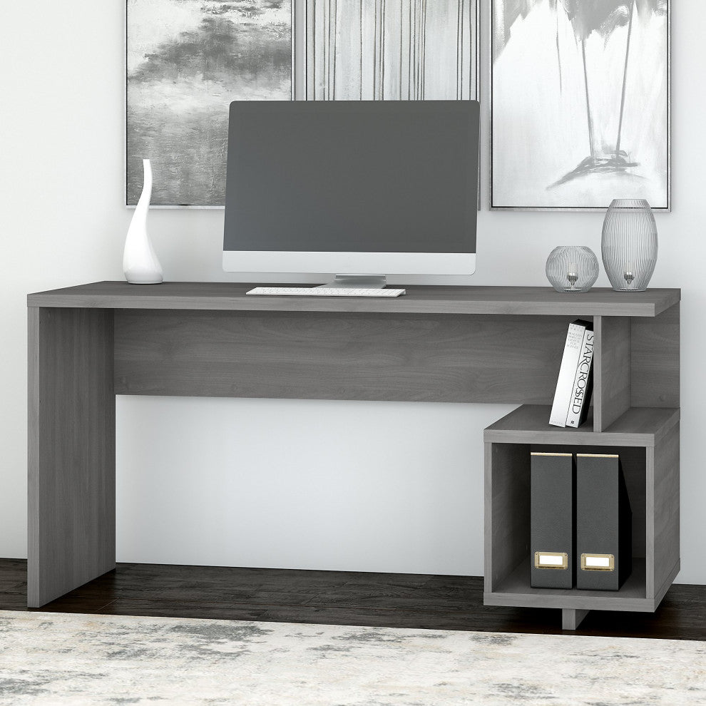 kathy ireland Home by Bush Furniture Madison Avenue 60W Writing Desk with Cubby