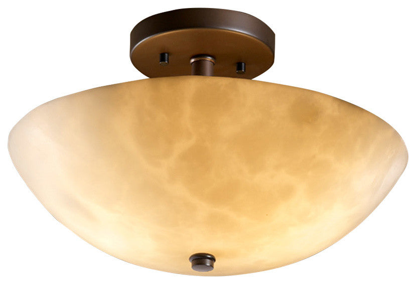 14-inch Round Semi-Flush Bowl