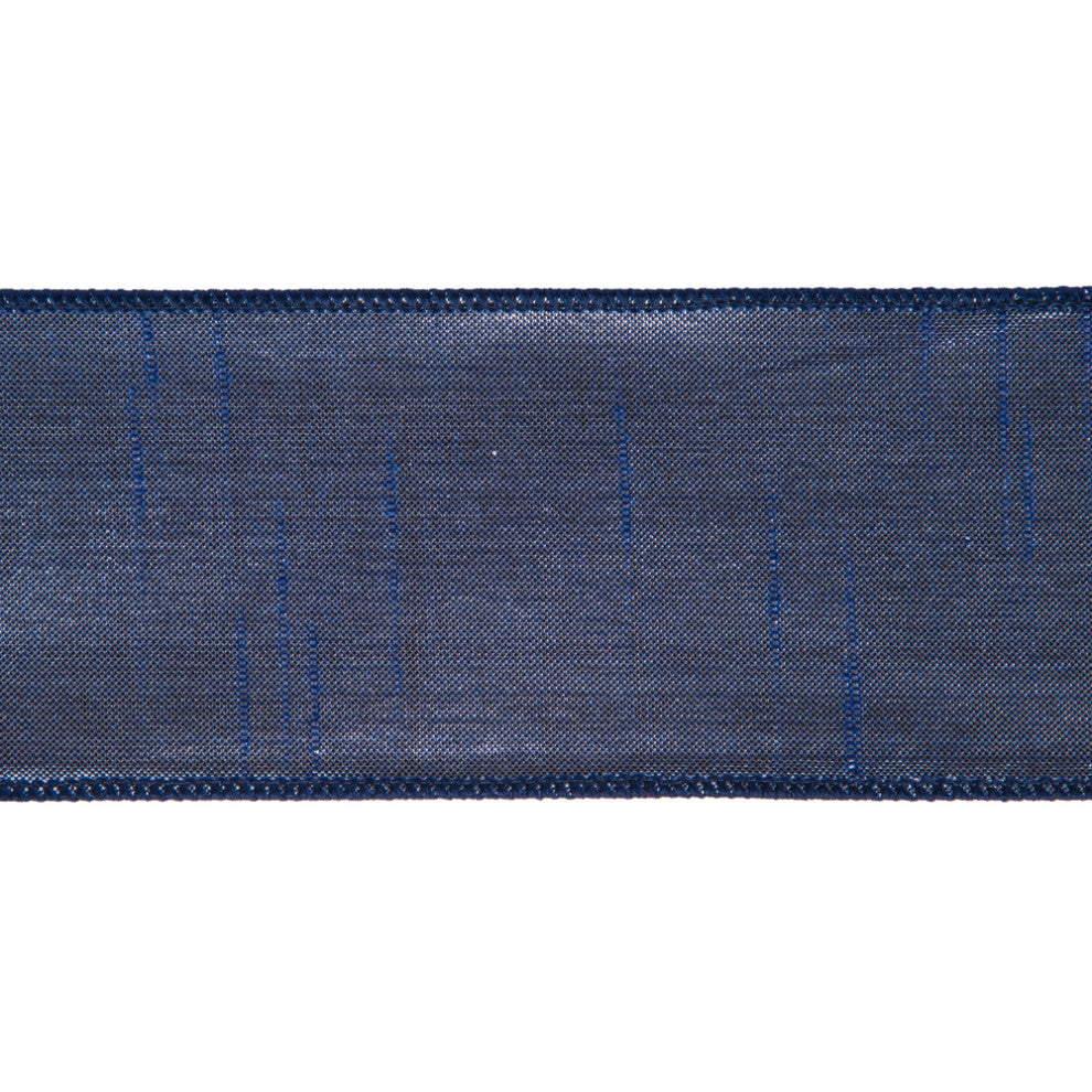 Vickerman Q201959 2.5"X10 Yard Blue Silver Sheen Christmas Ribbon