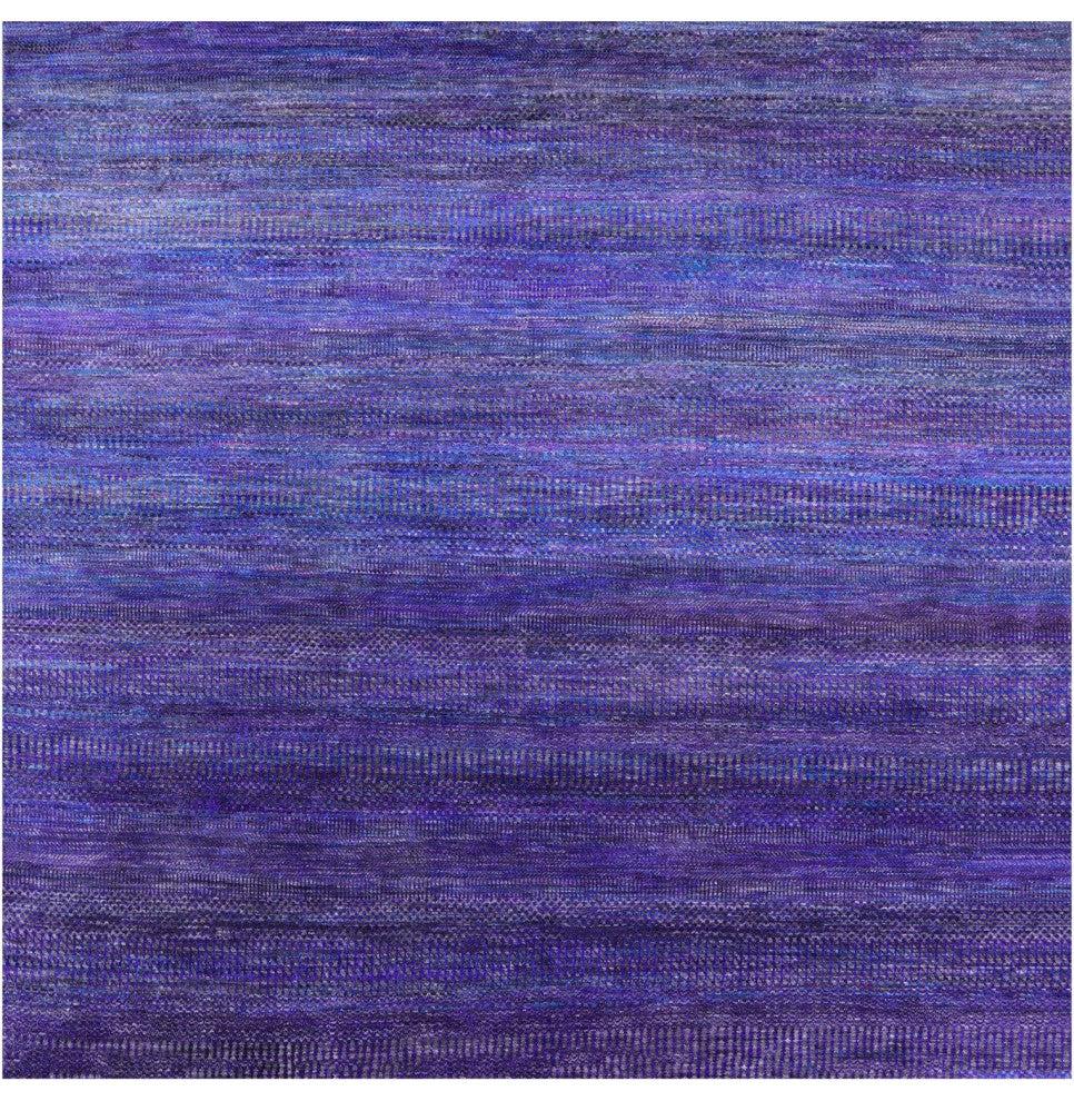 7' Square Super Savannah Gabbeh Handmade Wool and Silk Rug Q6874