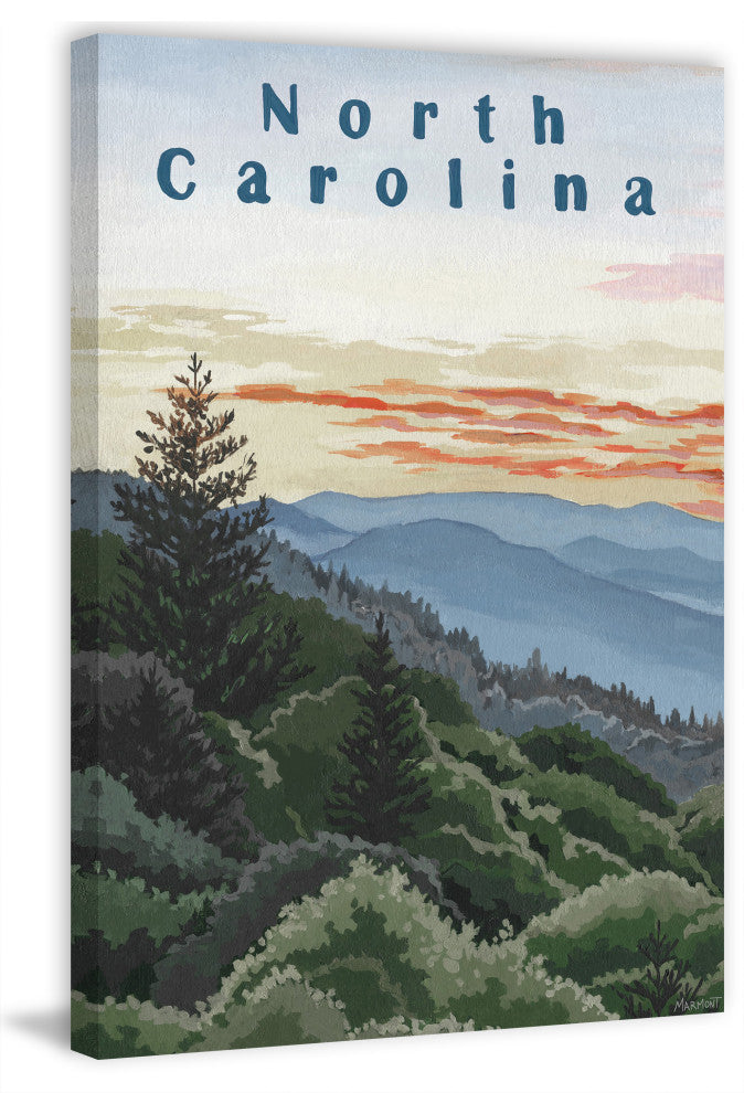 "At Mountain View" Painting Print on Wrapped Canvas, 40x60