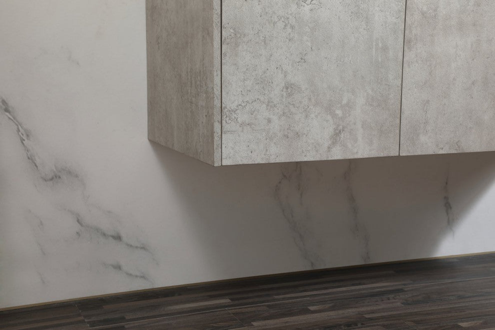 Phoebe Single Bathroom Vanity, Concrete Gray, 48", Without Backsplash