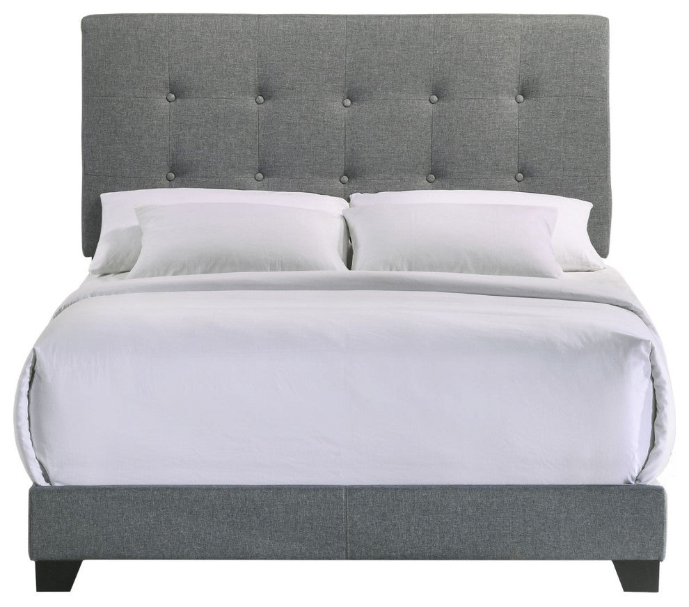 Kent Addyson Upholstered Platform Bed, Gray, Full