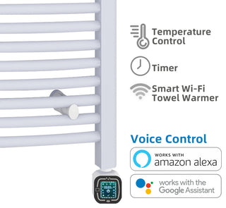 HEATGENE Smart Towel Warmer With Timer and Temperature Control, White