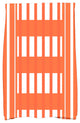 18"x30" Beach Blanket, Stripe Print Kitchen Towel, Orange