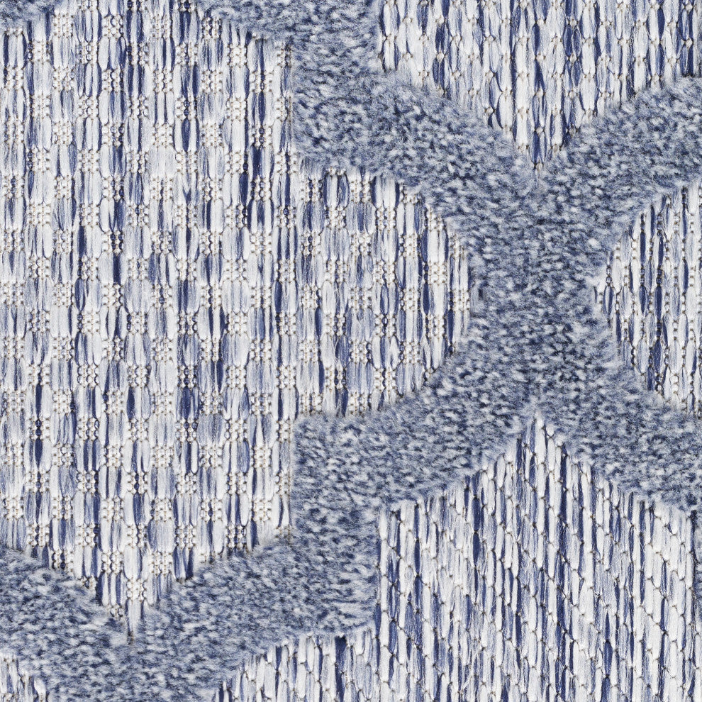 Nourison Easy Care 5' x 7' Denim Blue Modern Area Rug