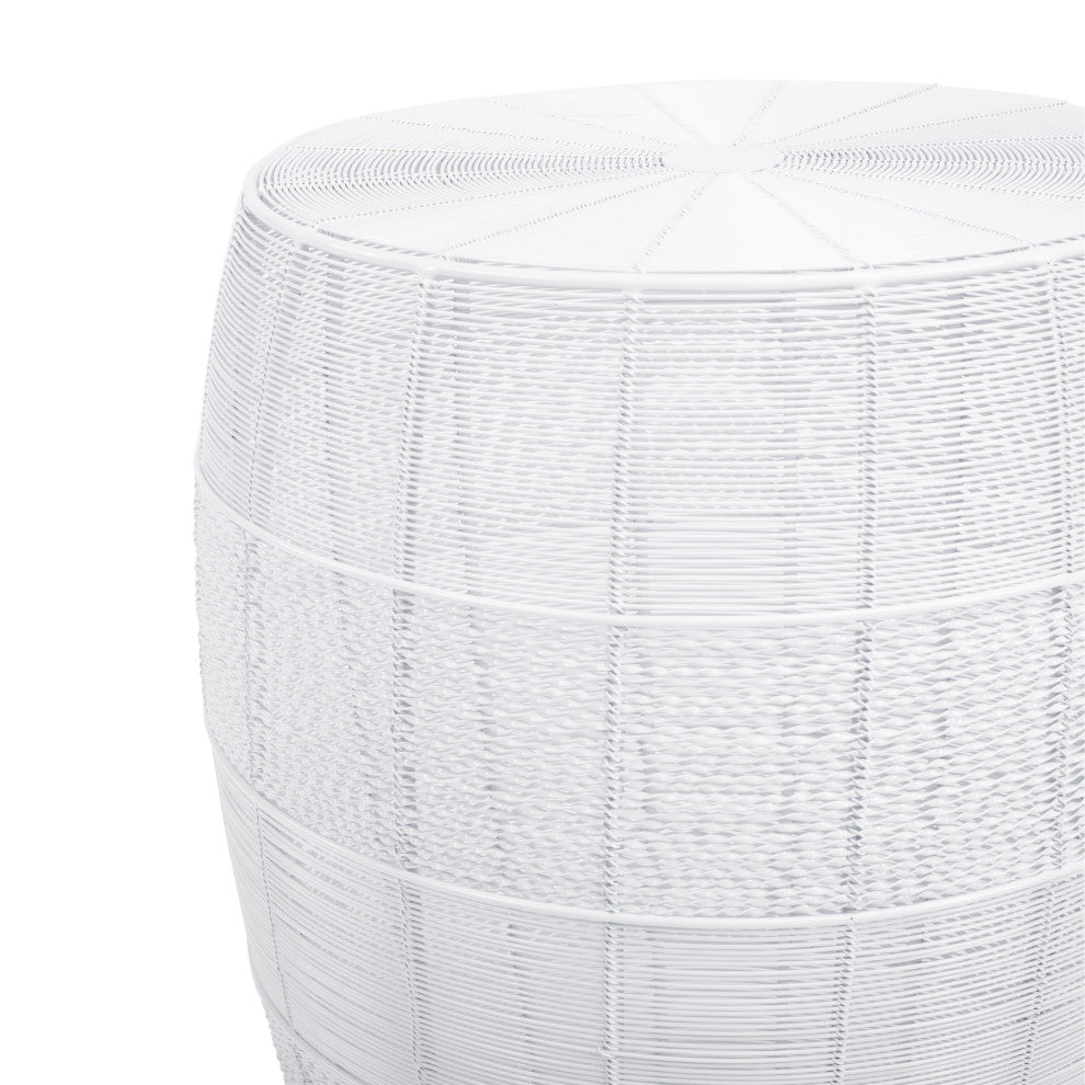 Butler Bellarose White Metal End Table