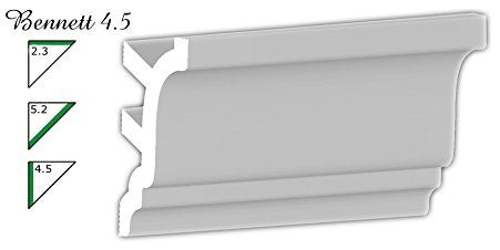 Creative Crown | 40' of 4.5" Style 2 Foam Crown Molding 8' With Precut Corners