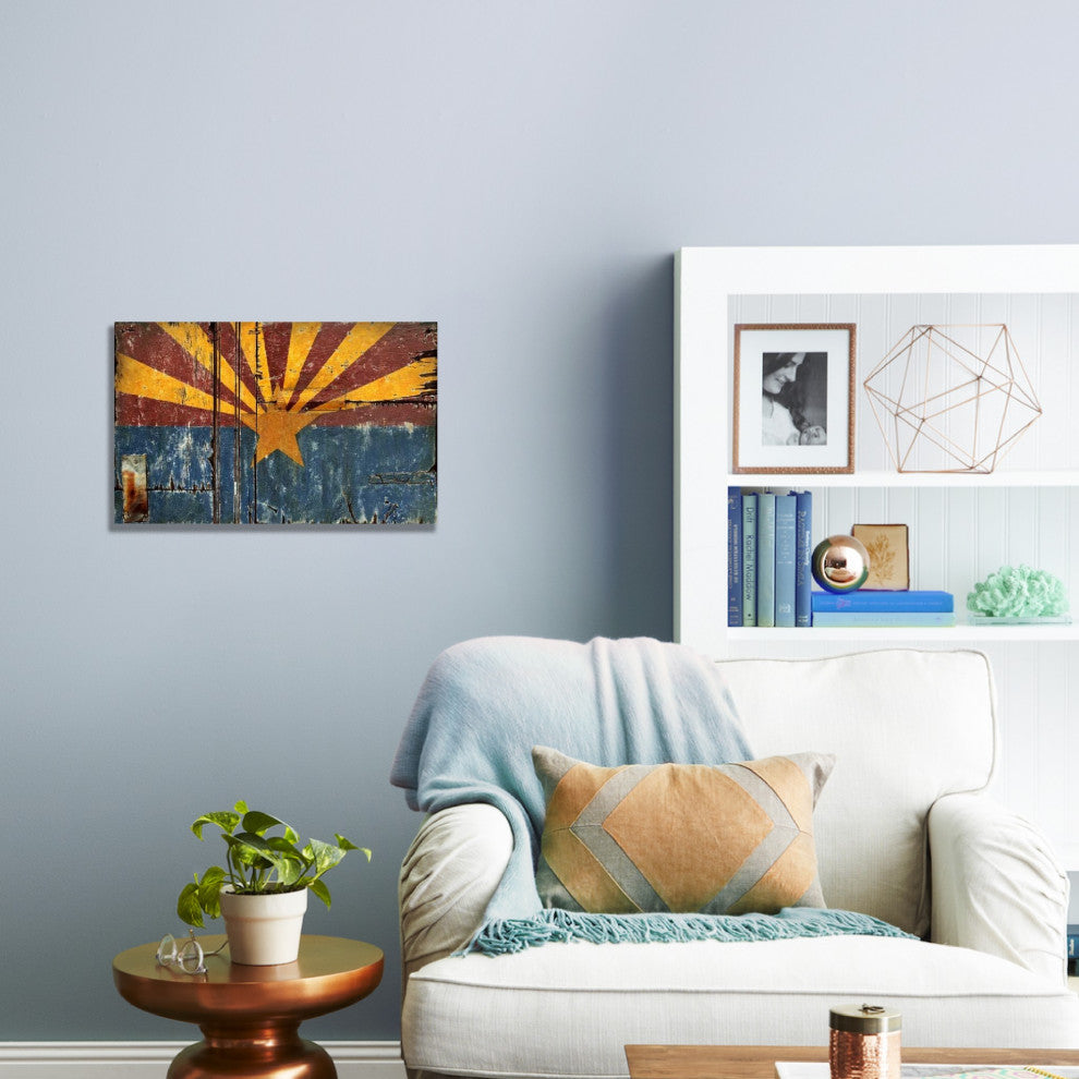 Distressed Arizona Flag Wall Decor