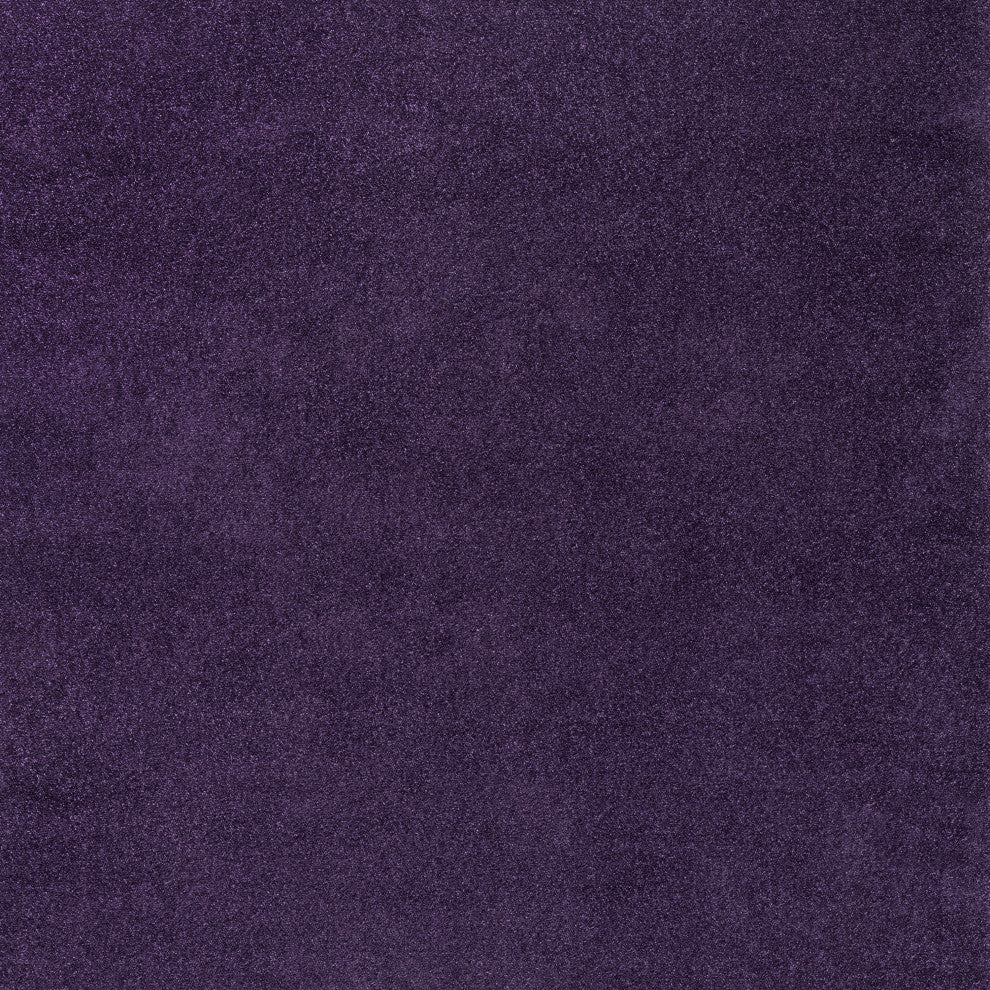 Haze Solid Low-Pile Runner Rug, Purple, 5' Square