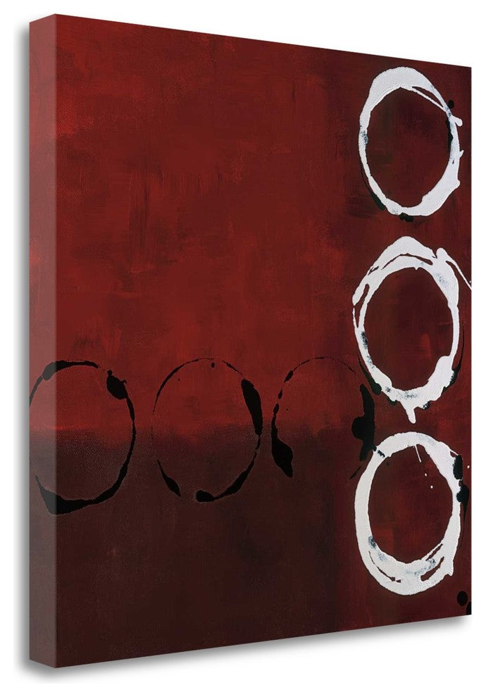 "Red Circles II" By Laurie Maitland, Giclee Print on Gallery Wrap Canvas