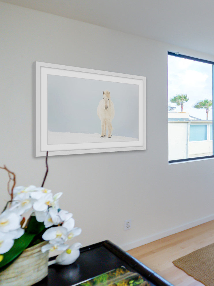 Marmont Hill, "White Horse Comes" Framed Painting Print, 18x12